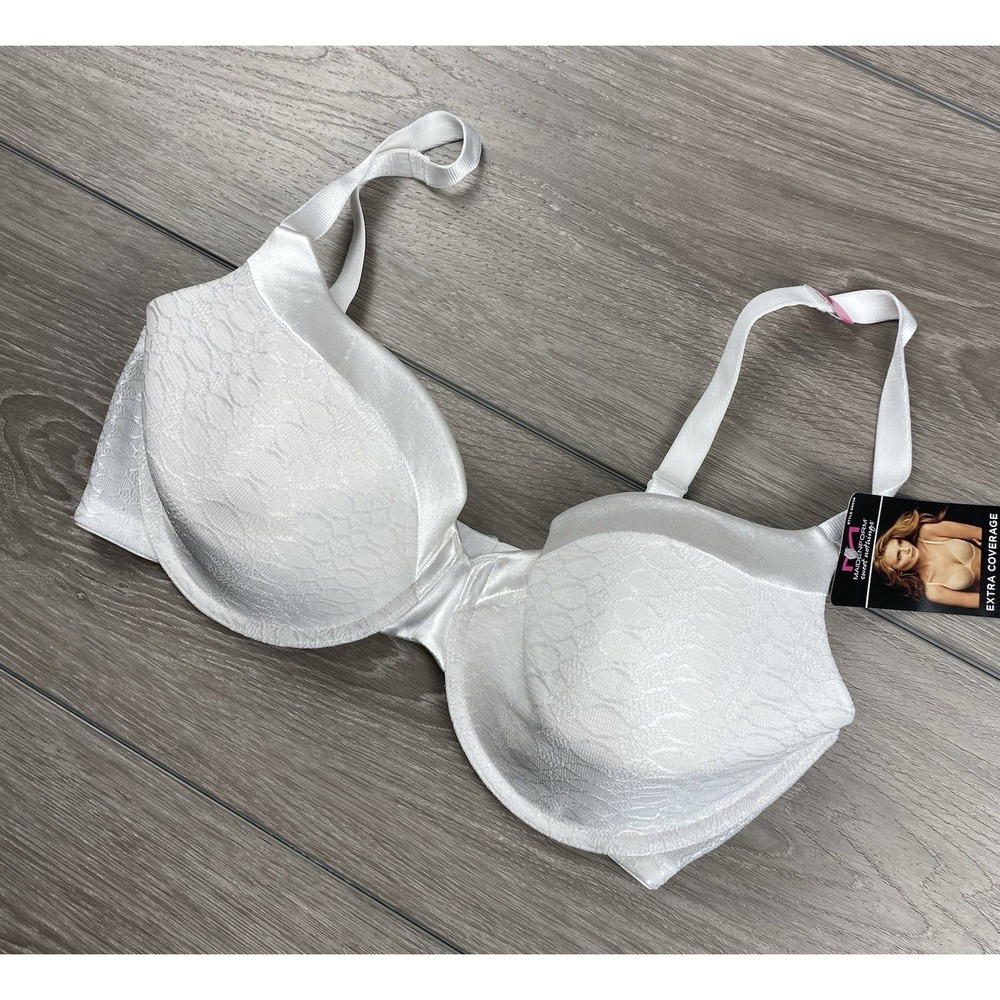 Maidenform Women's Sweet Nothings Extra‎ Coverage Bra White Size 38DD New